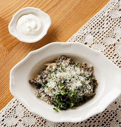 Гречка з  грибами у вершковому соусі від Na Nebi 