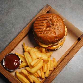 Дабл бургер з куркою