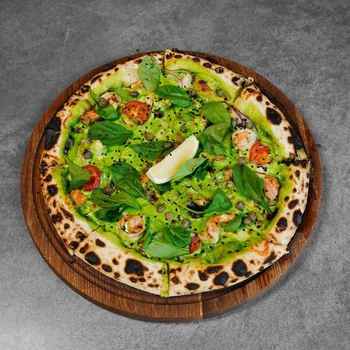 NEW Піца з лососем та креветками