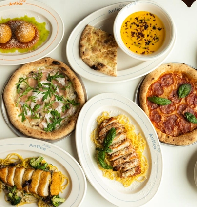 Ланч (суп+основна страва або піца+десерт) 12.00-16.00 від ANTICA Eatery 