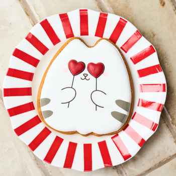 Пряник "Сердечко котик" 1 шт