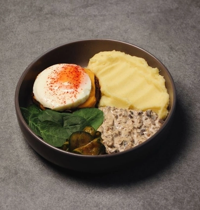 NEW Бівштекс з картоплянем пюре та грибним соусом від ROAD (роад, роуд) 