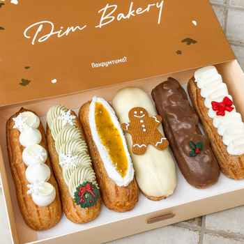 Коробка еклерів святкових 6 шт.