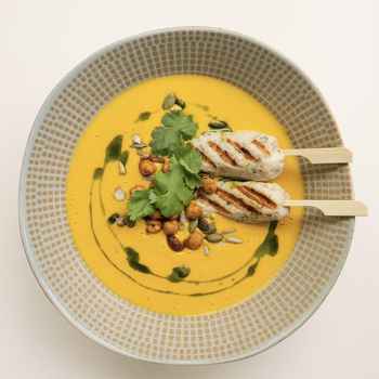 Гарбузовий крем-суп з люля-кебабом