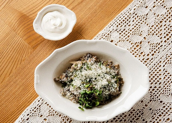Гречка з  грибами у вершковому соусі від Na Nebi 