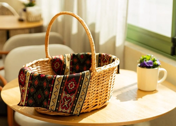 Кошик з лози із серветкою1 шт - DIM Bakery 