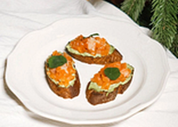 Брускети з лососем 3 шт - Na Nebi 