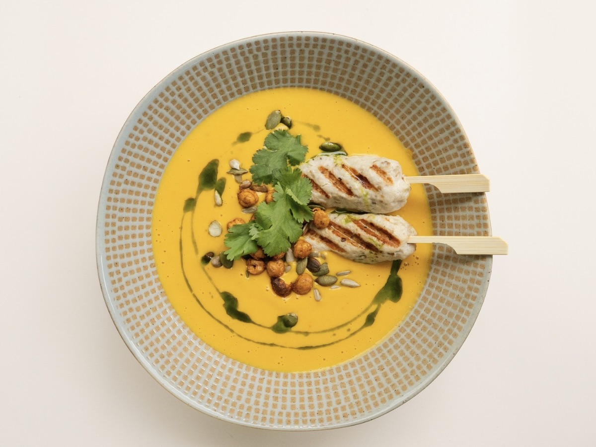 Гарбузовий крем-суп з люля-кебабом