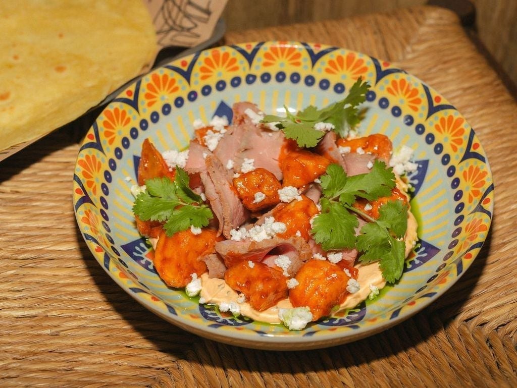 Ростбіф з хрустким баклажаном