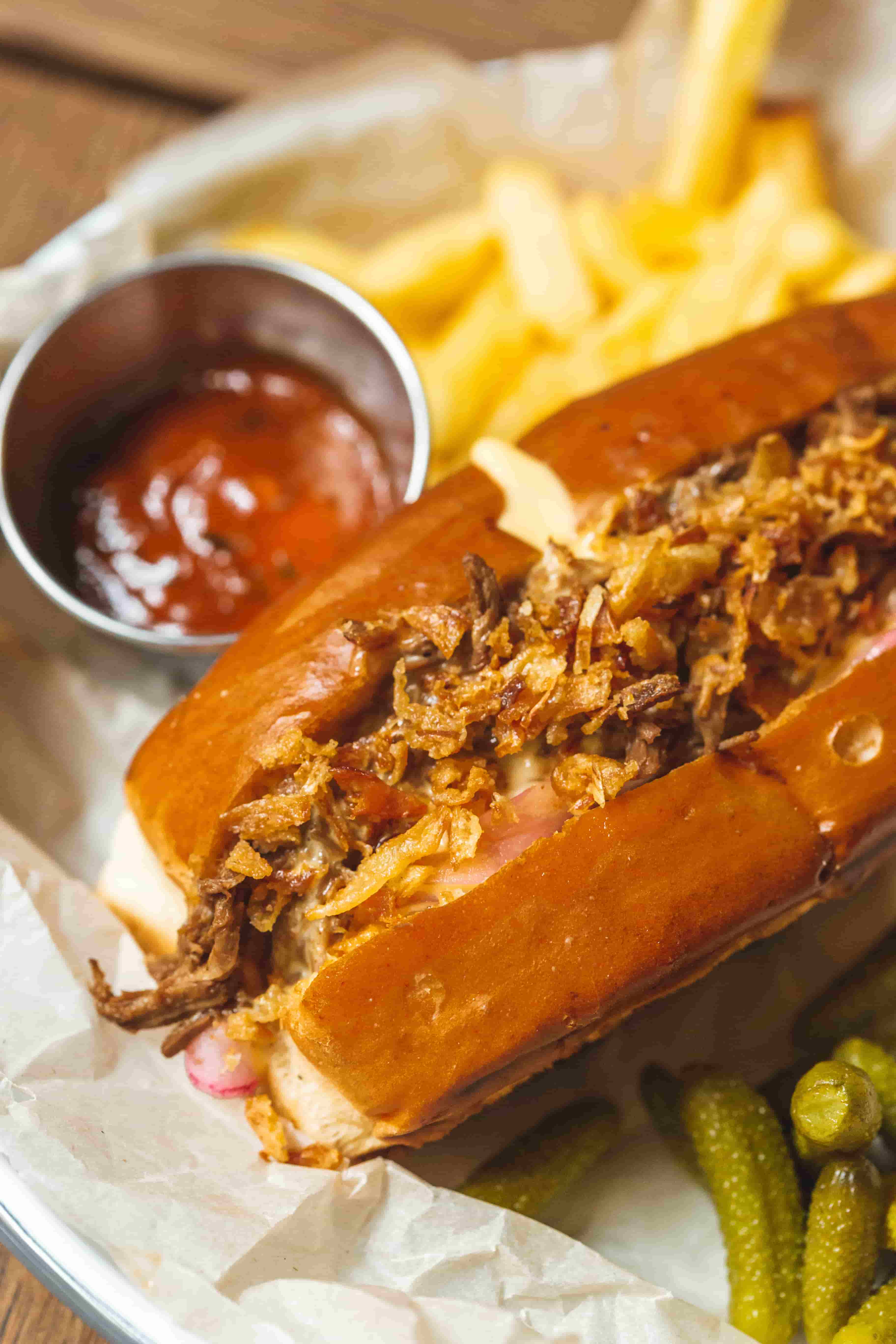 Hot Dog Pulled Beef