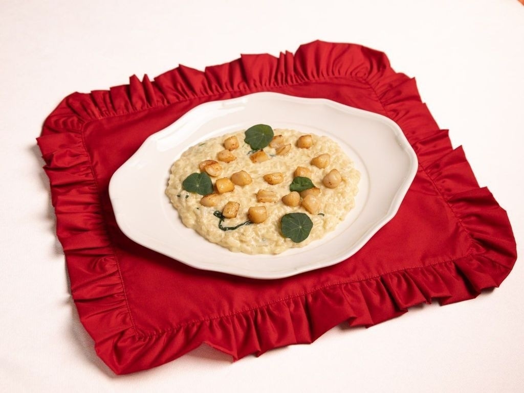 Ризото парміджано з гребінцем