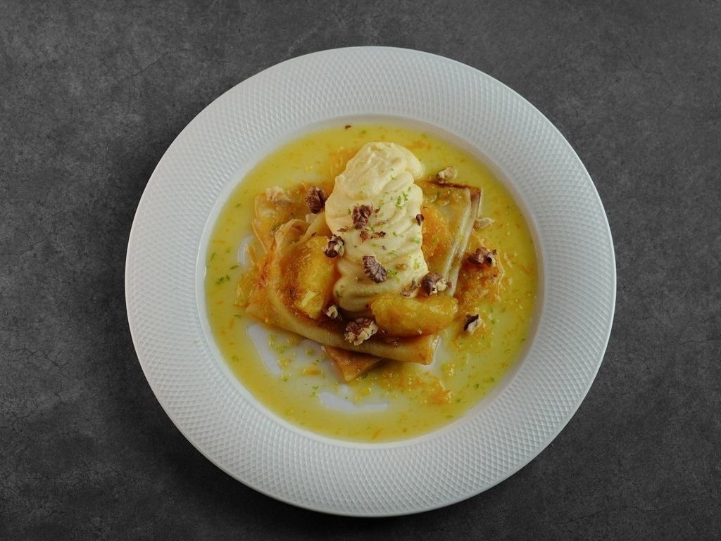 NEW Налисники з апельсином та заварним кремом