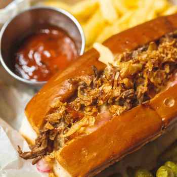 Hot Dog Pulled Beef